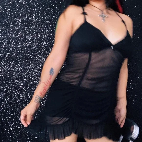 Vintage black lingerie dress - Picture 2 of 4